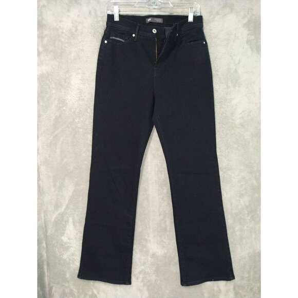 Levis 512 Jeans Women 8 Black Denim Perfectly Slimming Bootcut Dark Wash Stretch - Picture 1 of 10